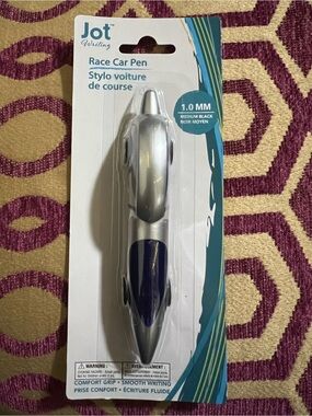 Jot Race Car Pen - Silver and Dark Blue